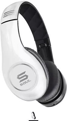 Soul By Ludacris SL150BW Pro HD On-Ear Headphones Foldable Wired 3.5mm White • £9.90