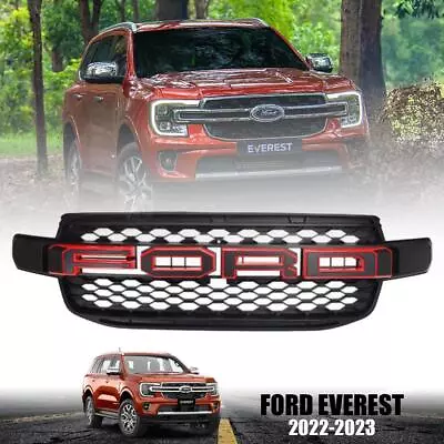 Grill Black Logo Emblem Red Edge For Ford Everest Next Generation 2022-2024 SUV • $325.59