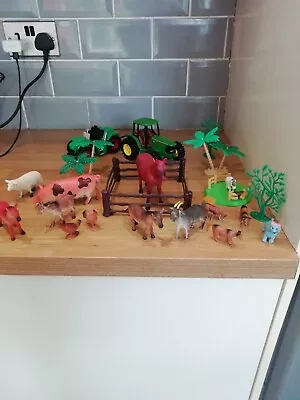 Farm Yard Animals Toys Diecast Tractors John Deere • £12