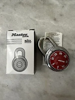 Master Lock Combination Padlock - Block Guard - Red Face - New In Box • $8.99