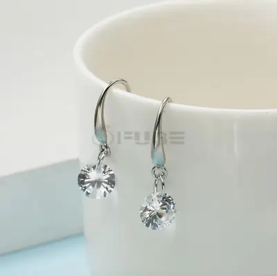 £3.99 • Buy Women's 925 Sterling Silver Diamond Cut Hypoallergenic Round Stud Drop Earrings