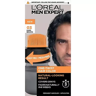 L'Oreal Men Expert One-Twist Hair Color Permanent Dye Dark Brown 03 • $10.95