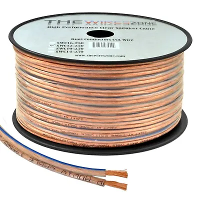 Car Home Audio Speaker Wire Transparent Clear Cable 12AWG 250ft 12/2 Gauge • $40