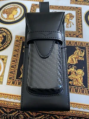 Vertu Signature M Carbon Fiber Black Calf Leather Travel Organizer Case W Strap  • $419.99