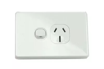 Single 15 Amp 15a Power Point Socket Outlet In White Gpo Cl • $11