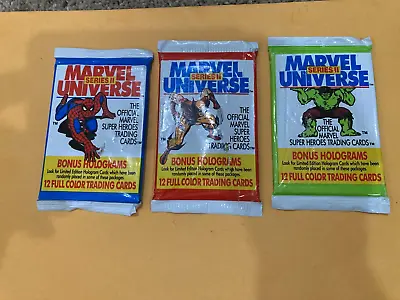 1991 Impel Marvel Universe Series 2 Factory Sealed Packs 3 DIFFERENT ARTWORKS • $17.99