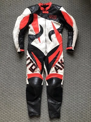 $155 • Buy AKITO Leathers Motorcycle Road Racing Suit Track Day Leathers 1-PC Eu 50 US 40