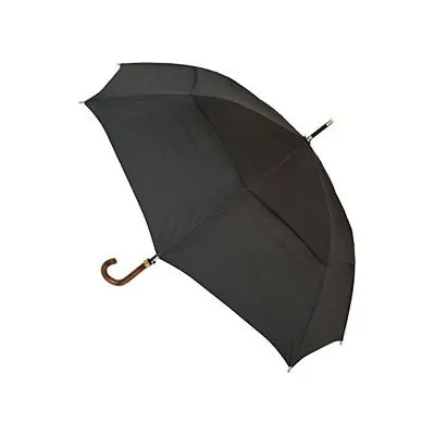 Storm King Men Classic Black Walking-Stick Auto Open Close Umbrella Large Brolly • £30.99