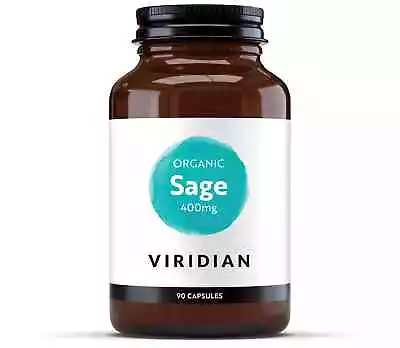 Viridian Organic Sage 400mg 90 Vege Cap (BBE 05/24) • £13.99