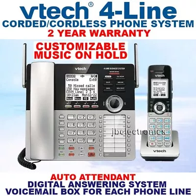 Vtech Cm18445 4-line Phone With  1 Cordless Handset - Music On Hold • $264.95