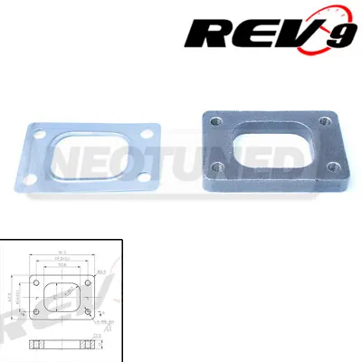 Rev9 (AC-044) T25 Turbo Inlet Mild Steel Flange With Stainless Steel Gasket • $12