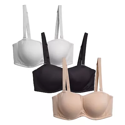 £14.99 • Buy Elegance Sexy Strapless Bra Multiway Padded Underwire Bras Tube Top Lingerie A-G