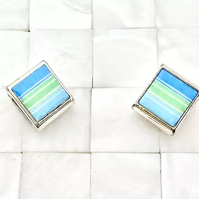 Liz Claiborne Reversible Magnetic Clip On Earrings The Vintage Strand Lot #4329 • $8.49