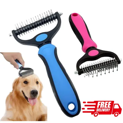 £2.89 • Buy Professional Pet Dog Cat Comb Brush Dematting Undercoat Grooming Comb Rake Tool
