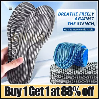 Memory Foam Orthopaedic Massage Insoles For Shoes Women Men Sports 5D • £2.82