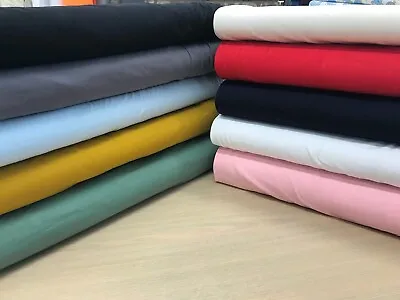 Plain Cotton JERSEY Fabric T Shirt Stretch Knitdressmaking Baby Grow Material • £7