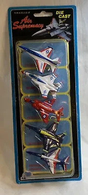 Vtg 1991 Air Supremacy Diecast MILITARY Fighter Airplanes Toy Set Of 5 Nos • $14.99