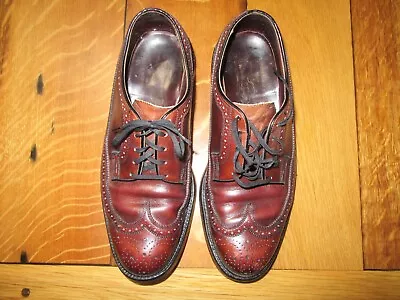 $9.99 • Buy Vintage Florsheim Imperial Brown Leather V Cleat Wingtip Shoes Size 10.5