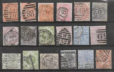 GB Queen Victoria Stamps Surface Printed Issues X 18 As Per Scan CV C£2000 (769_ • $1.87
