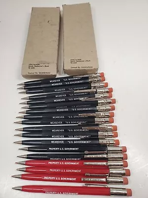 18 Vintage Skilcraft & Wearever US Government Mechanical Pencils Red & Black • $39