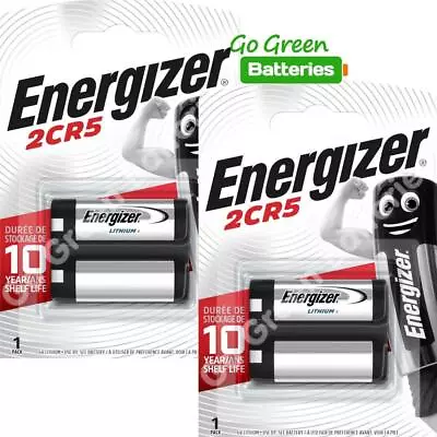 £10.49 • Buy Energizer 2CR5 6V Lithium Photo Battery DL245 245 2CR5M, 2CR5R 2R5, DL345A X2