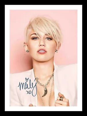 Miley Cyrus Autograph Signed & Framed Photo Print • £19.99