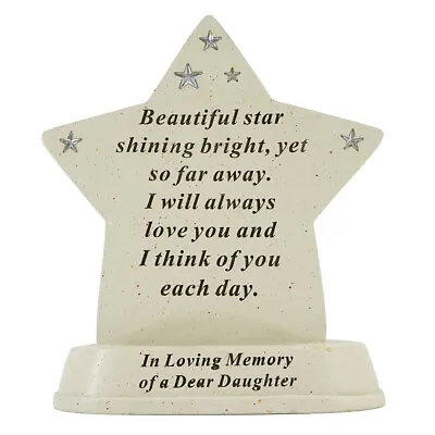 Special Daughter Baby Shining Star Graveside Memorial Grave Plaque Ornament • £15.95