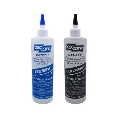 Epoxy Glue C-POXY 5 By CECCORP (32 Oz Combined) – 2 Part 5 Minute Adhesive • $60.34