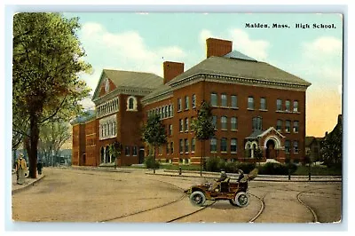 High School Malden Ma Massachusetts Postcard (er10) • $5.95