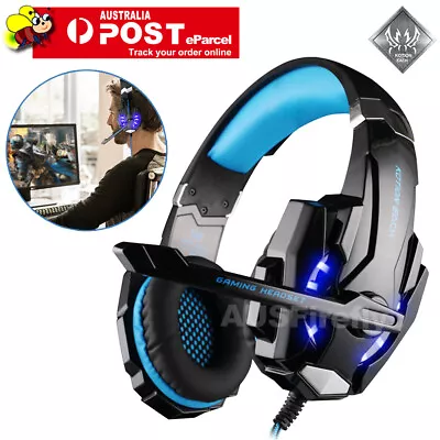 EACH 3.5mm Gaming Headset MIC LED Headphones G9000 For PC Laptop PS4 Xbox One • $30.95