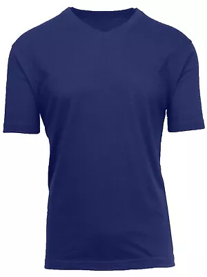 Mens Short Sleeve V-Neck T-Shirts Solid Colors Lounge Active Undershirt NWT • $9.97