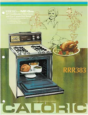 Vintage CALORIC RRR393 Gas Range Four-Page BROCHURE • $4.99