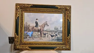 Antique Framed Picture Of Fox Hunt. • £10