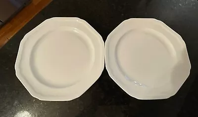 Mikasa Antique White Dinner Plates~ Bone China~SET OF 2~Pristine Condition • $29.95