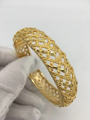 £8.50 • Buy 22K 22ct Lady’s Gold Filled Bangle Bracelet Size 2.6 (IMPERFECT) Ref:-253