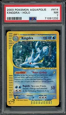 $129.99 • Buy Pokemon Kingdra Holo Rare Aquapolis H14/H32 PSA 7 NEAR MINT
