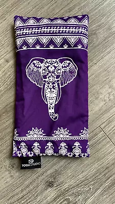 Purple Elephant Print Eye Pillow Yoga Meditation Yoga Nidra Relaxation • £10