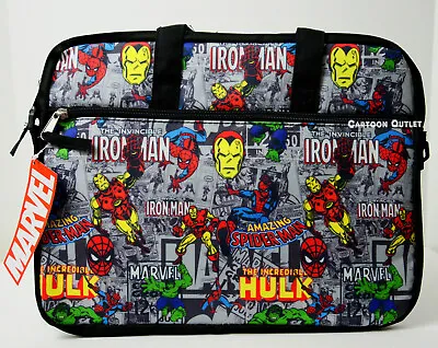 Marvel Laptop Bag All Over Print Tablet With Shoulder Strap Spiderman Hulk Case • $19.99