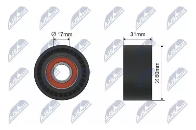 RNK-PL-014 NTY Deflection/Guide Pulley V-ribbed Belt For NISSANOPELRENAULTVA • £17.45