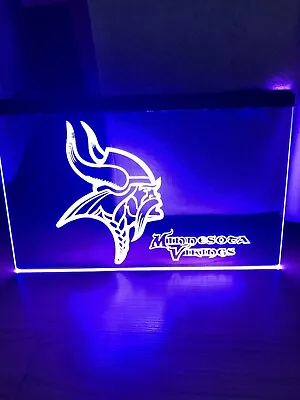 MINNESOTA VIKINGS FOOTBALL LED Neon Light Sign Bar Beer Pub Club Home Room Gift • $23.99