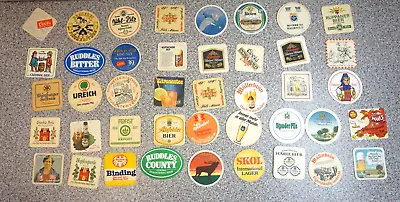 Mixed Lot Of 45 Or So Mostly German Vintage Beer Coasters 1960 1970 • $18.99
