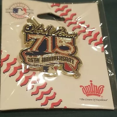 Hank Aaron 715 Lapel Pin Homerun 715th 25th Anniversary Mlb Baseball Pin • $16