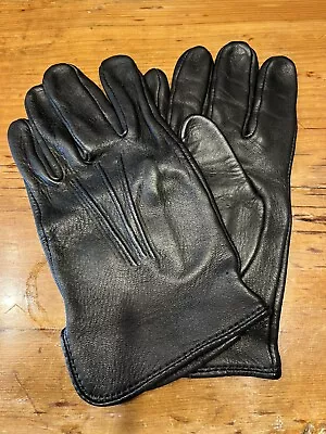 Genuine Deerskin Unlined Black Leather Gloves Men’s Medium  • $5.27