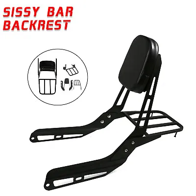 Sissy Bar With Luggage Backrest Rack For Honda VTX1300 VTX1800 C/R/S/T/F/N 05-11 • $94.52