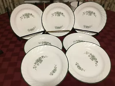 $30 • Buy Set Of 4 Vintage 1990's Corelle Callaway Ivy Swirl Rim Salad Plates 7 1/4 