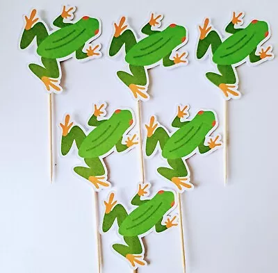 Frog Cupcake Toppers X6 Red Eyed Tree Frogs  • £4.35