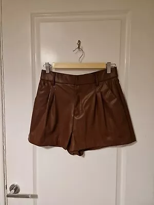 Zara Faux Leather  Shorts - Size Medium • $12.33