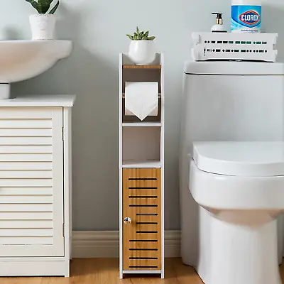 $77.90 • Buy Toilet Roll Holder,Toilet Paper Roll Holder With Slim Shelf,Over Toilet Storage 