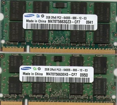 4GB 2x 2GB Kit Fujitsu LifeBook N6420 N6460 N6470 P3110 P7230 P8010 DDR2 Memory • $19.95