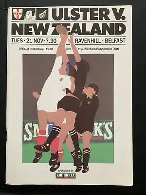 1989 ULSTER (Northern Ireland) V NEW ZEALAND Programme • £19.99